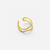 Bague double ajustable pour femmes - design moderne en or éclatant pour les soirées et occasions décontractées