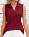 Blouse sans manches pour femmes - haut léger d'été, élégant et décontracté