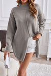 Pull en maille oversize pour femmes - sweat-shirt long et cosy pour un style quotidien élégant