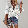 Blouse légère à imprimé floral pour femmes - tenue décontractée à coupe ample