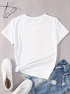 T-shirt femme avec motif cœur - vêtements décontractés doux pour un style quotidien