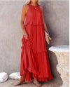 Robe maxi femme élégante au design volanté - robe d'été décontractée et stylée pour vos sorties