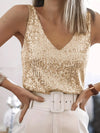 Top à sequins pour femmes - blouse scintillante pour soirées élégantes