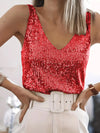 Top à sequins pour femmes - blouse scintillante pour soirées élégantes