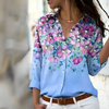 Chemisier fleuri - élégant haut à motifs floraux pour femmes