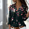 Chemisier fleuri - élégant haut à motifs floraux pour femmes
