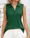 Blouse sans manches pour femmes - haut léger d'été, élégant et décontracté