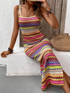 Robe maxi femme été décontractée - imprimé ethnique pour des journées plage et des garden parties