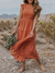 Robe midi femme - design à volants pour une allure décontractée estivale - élégance sans effort