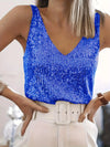 Top à sequins pour femmes - blouse scintillante pour soirées élégantes
