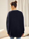 Cardigan oversized femme en tricot - coupe décontractée avec boutons pour un look casual
