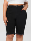 Shorts en denim pour femmes - bermudas taille haute au look décontracté, polyvalents pour les sorties estivales