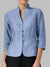 Blouse sur mesure pour femme à col montant - haut polyvalent à manches trois-quarts pour un look quotidien