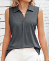 Blouse sans manches pour femmes - haut léger d'été, élégant et décontracté