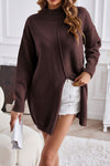 Pull en maille oversize pour femmes - sweat-shirt long et cosy pour un style quotidien élégant