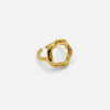 Bague ouverte en cercle - design doré élégant pour toutes les occasions