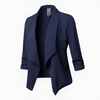 Blazer long élégant à manches longues pour femmes - design ouvert polyvalent pour le bureau et les sorties décontractées