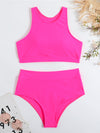 Ensemble de maillot de bain femme haut taille haute - chic deux-pièces pour dames