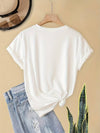 T-shirt femme coupe décontractée en tissu doux - mode quotidien casual