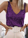 Top à sequins pour femmes - blouse scintillante pour soirées élégantes