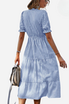 Robes chemises midi pour femmes avec franges - tenues estivales rayées pour occasions décontractées