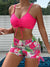 Ensemble de bikini 2 pièces - maillots de bain tendance avec imprimé feuilles tropicales