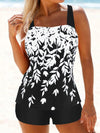 Ensemble de bain tankini floral à 2 pièces - mode de plage chic pour l'été