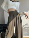 Pantalon chino femme taille haute - chic marron élégance décontractée