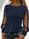 Blouse à manches transparentes pour femme - haut léger et décontracté