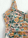 Maillot de bain fleuri - élégante baignade en beige