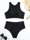 Ensemble de maillot de bain femme haut taille haute - chic deux-pièces pour dames