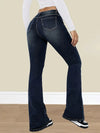 Jeans bootcut & flare femme en denim léger stretch noir classique - pantalons chics et décontractés pour le jour et la nuit