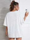 T-shirt surdimensionné - haut décontracté pour femmes