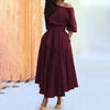 Robe maxi - élégante robe décolletée avec poches fonctionnelles