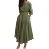 Robe maxi - élégante robe décolletée avec poches fonctionnelles