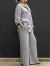 Ensemble féminin en lin de 2 pièces - tenue décontractée pour le quotidien