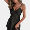 Nuisette satinée pour femmes en tissu douillet - loungewear élégante pour des nuits stylées