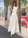 Robe maxi chic pour femmes avec détails découpés - tenue élégante pour les soirées spéciales