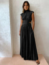 Robe maxi chic pour femmes avec détails découpés - tenue élégante pour les soirées spéciales