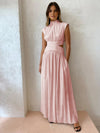 Robe maxi chic pour femmes avec détails découpés - tenue élégante pour les soirées spéciales