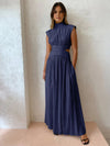 Robe maxi chic pour femmes avec détails découpés - tenue élégante pour les soirées spéciales