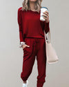 Ensemble de loungewear 2 pièces - haut douillet et pantalon pour femmes