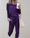 Ensemble de loungewear 2 pièces - haut douillet et pantalon pour femmes