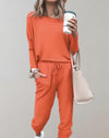 Ensemble de loungewear 2 pièces - haut douillet et pantalon pour femmes