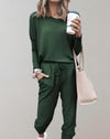 Ensemble de loungewear 2 pièces - haut douillet et pantalon pour femmes