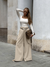 Pantalons larges taille haute pour femmes - élégance sophistiquée pour le bureau