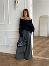Pantalons larges taille haute pour femmes - élégance sophistiquée pour le bureau