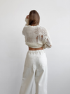 Pantalons larges taille haute en coton doux - décontractés et chics