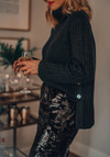 Jupe midi scintillante pour femmes - élégance de soirée pour les grandes occasions