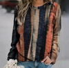 Jumper texturé bleu et beige pour femmes - haut décontracté pour vos sorties